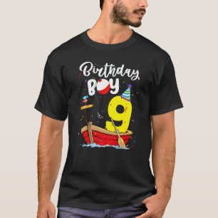 Camiseta Pescador Cumpleaños 9 Niño Pescando 9 Años Ellos