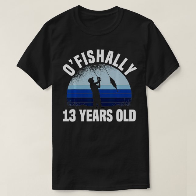 Camiseta Pescador de 13 años de edad de Ofisherman 13 años (Diseño del anverso)
