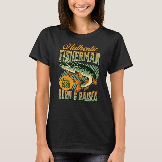 Camiseta Pescador de 34 años de edad desde que (Anverso)