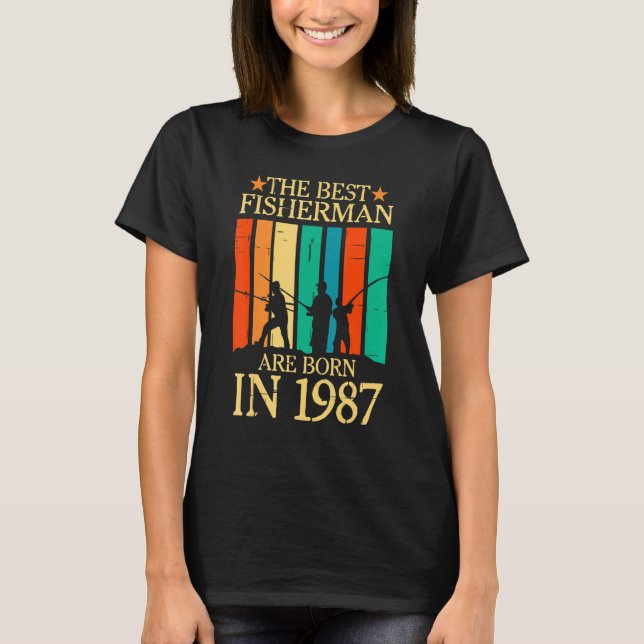 Camiseta Pescador de 35 años de edad 1987 35º cumpleaños (Anverso)