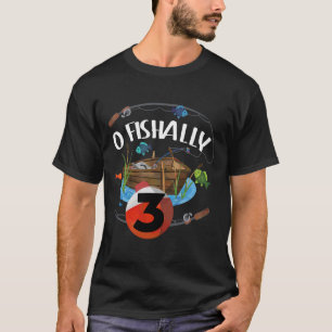Camiseta Pescador de 3 años cumpleaños O-fishally 3 años de