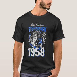 Camiseta Pescador de 62 años de edad 1958 62º nacimiento