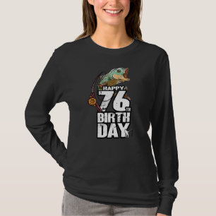 Camiseta Pescador de 76 años Angler 76th Birthda