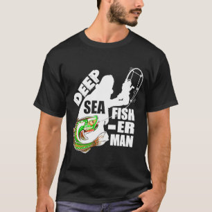 Camiseta Pescador de aguas profundas con un pez capturado