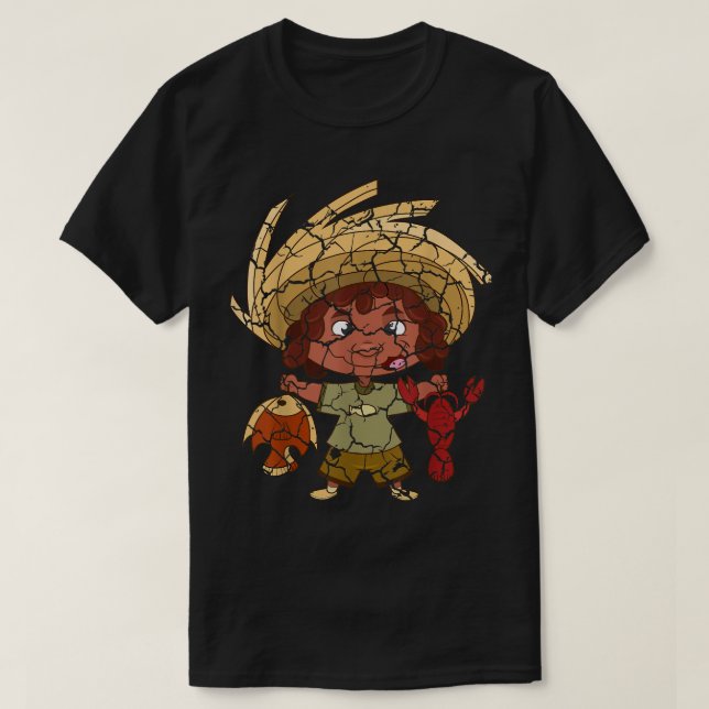 Camiseta Pescador de alimentos cocinados con problemas (Diseño del anverso)
