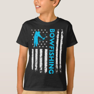 Camiseta Pescador de arco y flecha con bandera de EE. UU. V