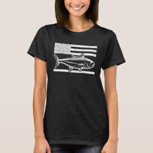 Camiseta Pescador de atún de la bandera estadounidense de G