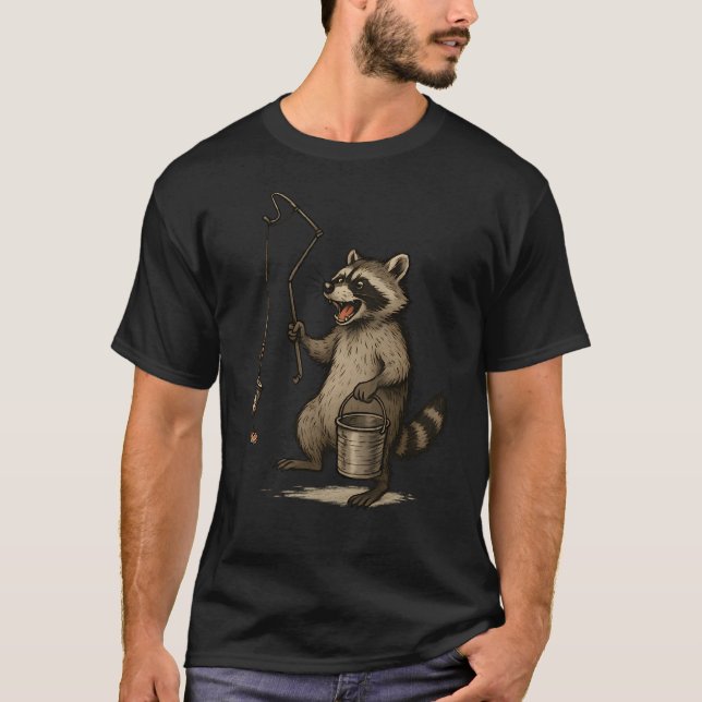 Camiseta Pescador de Basura Mapache (Anverso)
