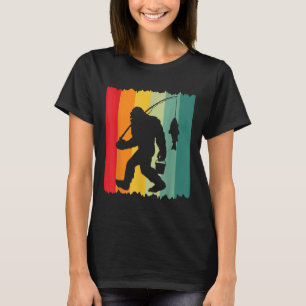 Camiseta Pescador de Bigfoot Sasquatch Fa Vintage Papá