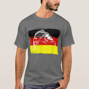 Camiseta Pescador de carpa DiseñoPesca de carpas con bander
