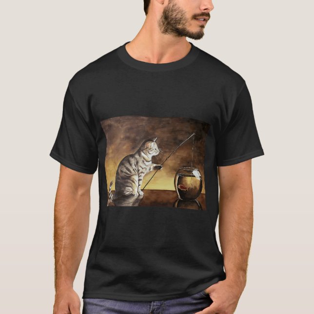 Camiseta Pescador de gatos (Anverso)