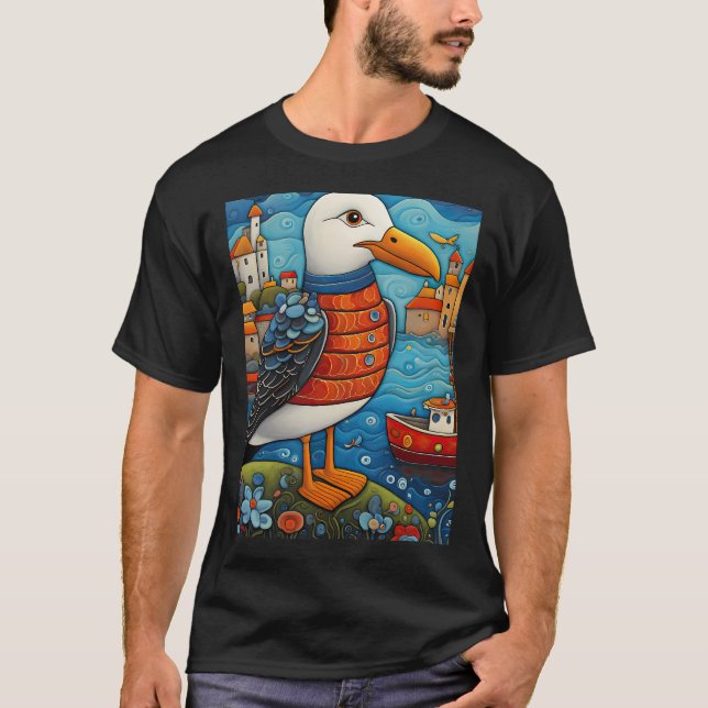 Camiseta Pescador de gaviotas (Anverso)