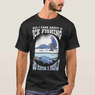 Camiseta Pescador de hielo congelado Pescado de hoyo de pes