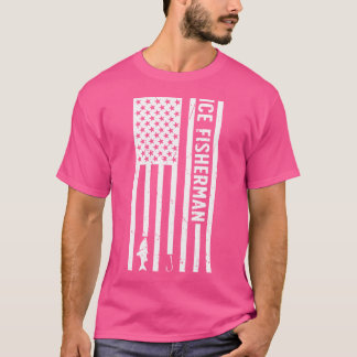 Camiseta Pescador De Hielo Pescador De Hielo De La Bandera