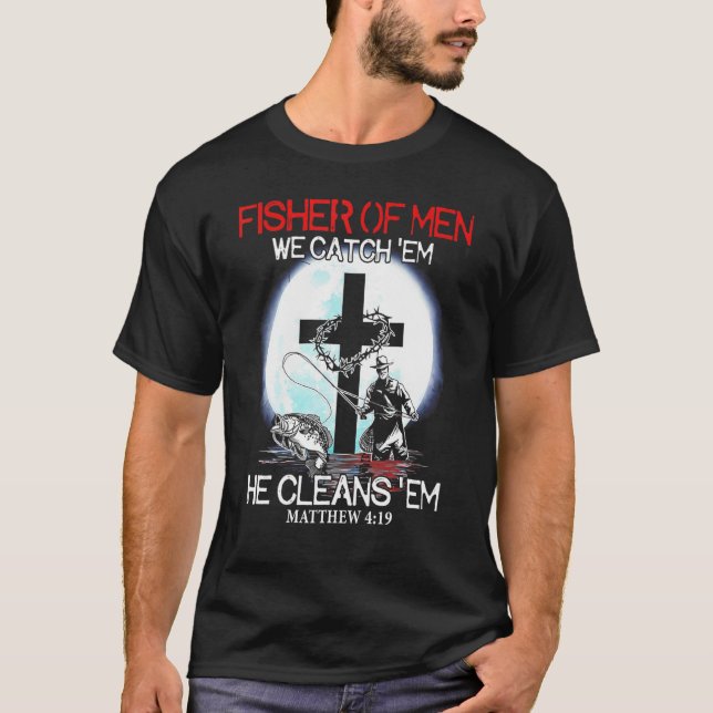Camiseta Pescador De Hombres Que Los Atrapamos. (Anverso)