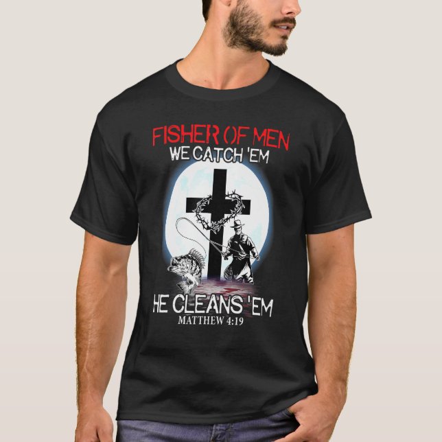 Camiseta Pescador De Hombres Que Los Atrapamos, Él Los Limp (Anverso)