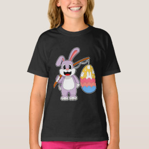 Camiseta Pescador de huevos de pascua de pascua de conejo