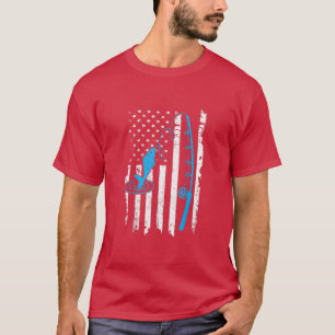 Camiseta Pescador De La Bandera De La Pesca Estadounidense 