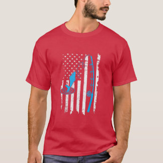 Camiseta Pescador De La Bandera De La Pesca Estadounidense