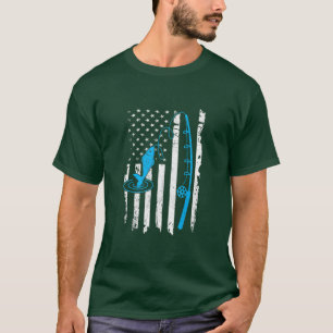Camiseta Pescador De La Bandera De La Pesca Estadounidense 
