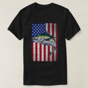 Camiseta Pescador de la bandera estadounidense de la pesca 