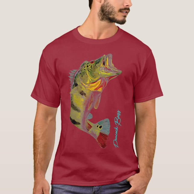 Camiseta Pescador de la base de Pescadores PEACOCK regalo d (Anverso)