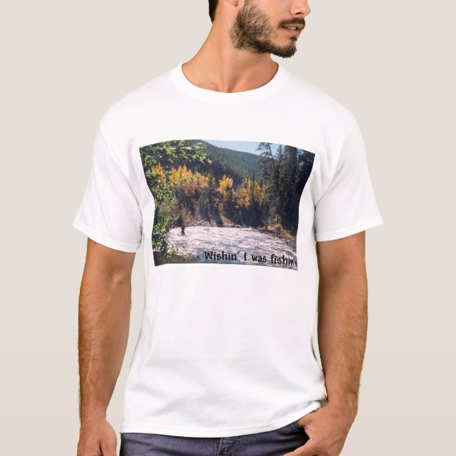 Camiseta pescador de la mosca (Anverso)