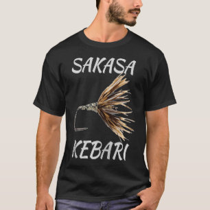Camiseta Pescador de la mosca negra Tenkara Fly Sakasa Keba