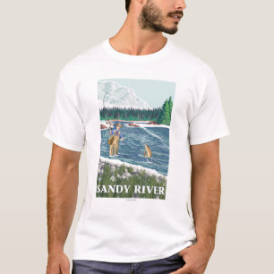 Camiseta Pescador de la mosca - río de Sandy, Oregon