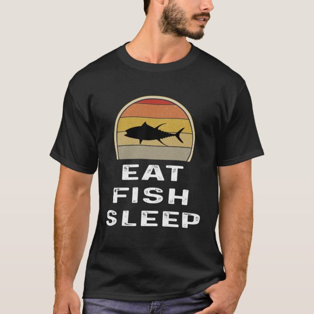 Camiseta Pescador de la pesca del atún come pescado que due (Anverso)