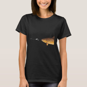 Camiseta Pescador de la trucha marrón Hombres de la pesca