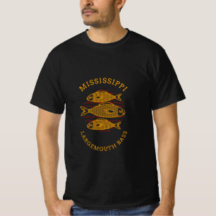 CAMISETA PESCADOR DE LOBINA DE BOCA GRANDE DE MISSISSIPPI