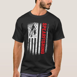 Camiseta Pescador de lomo de la bandera estadounidense