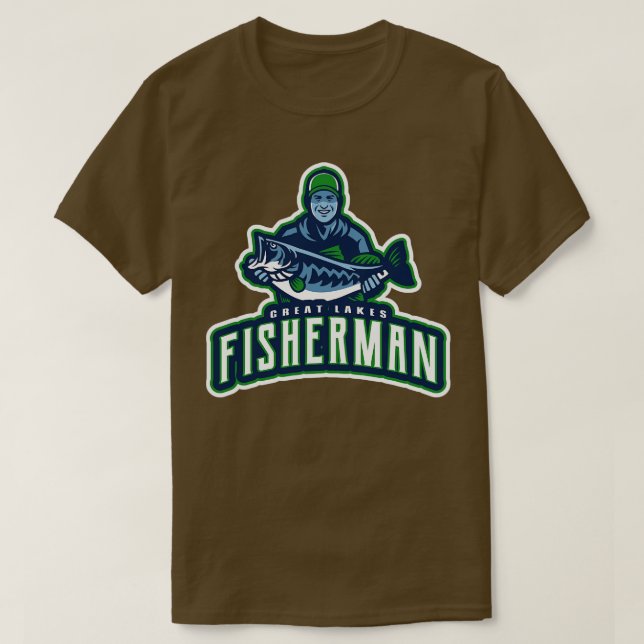 Camiseta Pescador de los Grandes Lagos Michigan (Diseño del anverso)