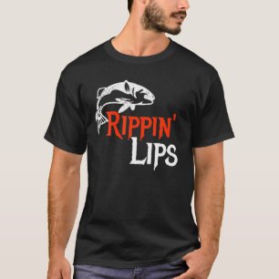Camiseta Pescador de los labios de Rippin Angler Bass Walle