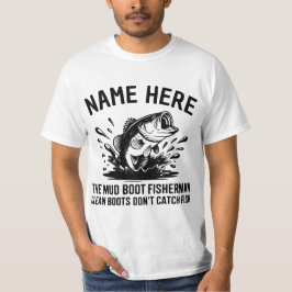Camiseta Pescador de Lubina de Boca Grande con Nombre Perso