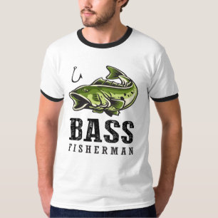 Camiseta Pescador de lubina divertido cita de pesca de pece