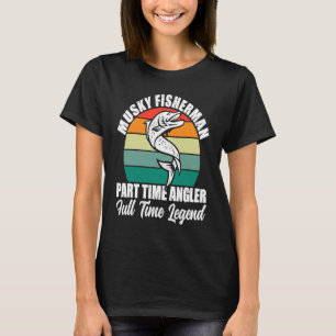 Camiseta Pescador de lucio pescador a tiempo parcial a tiem