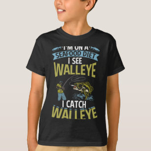 Camiseta Pescador de lucioperca masculino cazador de peces 