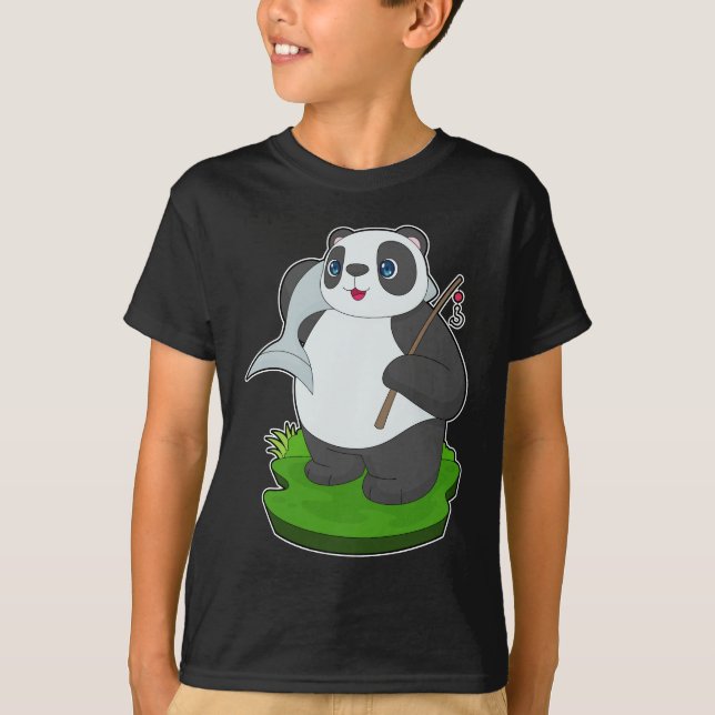 Camiseta Pescador de peces Panda Fisher (Anverso)
