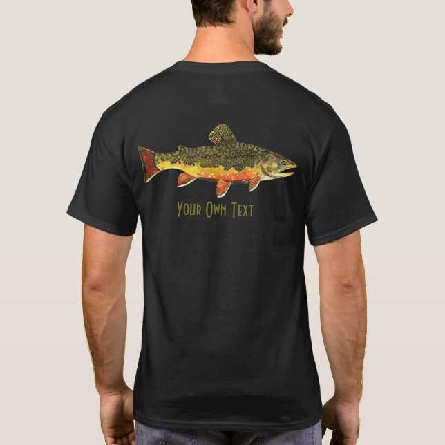 Camiseta Pescador de Personalizar de trucha (Reverso)