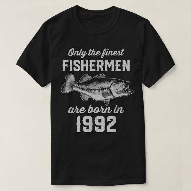 Camiseta Pescador de pesca de 30 años 1992 30º cumpleaños (Diseño del anverso)