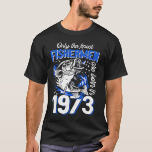 Camiseta Pescador de pesca de 48 años 1973 Cumpleaños 48
