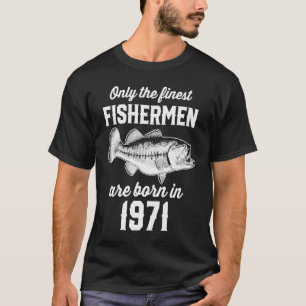 Camiseta Pescador de pesca de 52 años 1971 52º cumpleaños