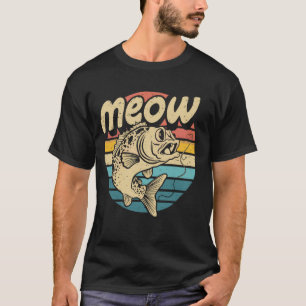 Camiseta Pescador de pesca de arrastre Meow Funny Pescador 