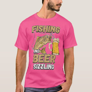 Camiseta Pescador De Pesca Y Pesca De Cerveza Sizzle Dicien