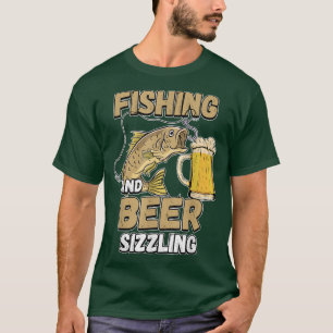 Camiseta Pescador De Pesca Y Pesca De Cerveza Sizzle Dicien