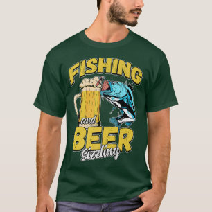 Camiseta Pescador De Pesca Y Pesca De Cerveza Sizzle Dicien