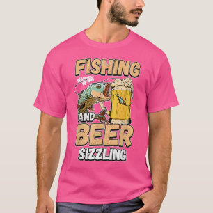 Camiseta Pescador De Pesca Y Pesca De Cerveza Sizzle Dicien