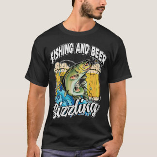 Camiseta Pescador De Pesca Y Pesca De Cerveza Sizzle Dicien